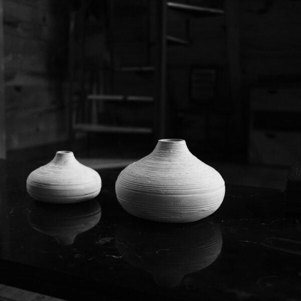 Vase cannelé imprimé en 3D
